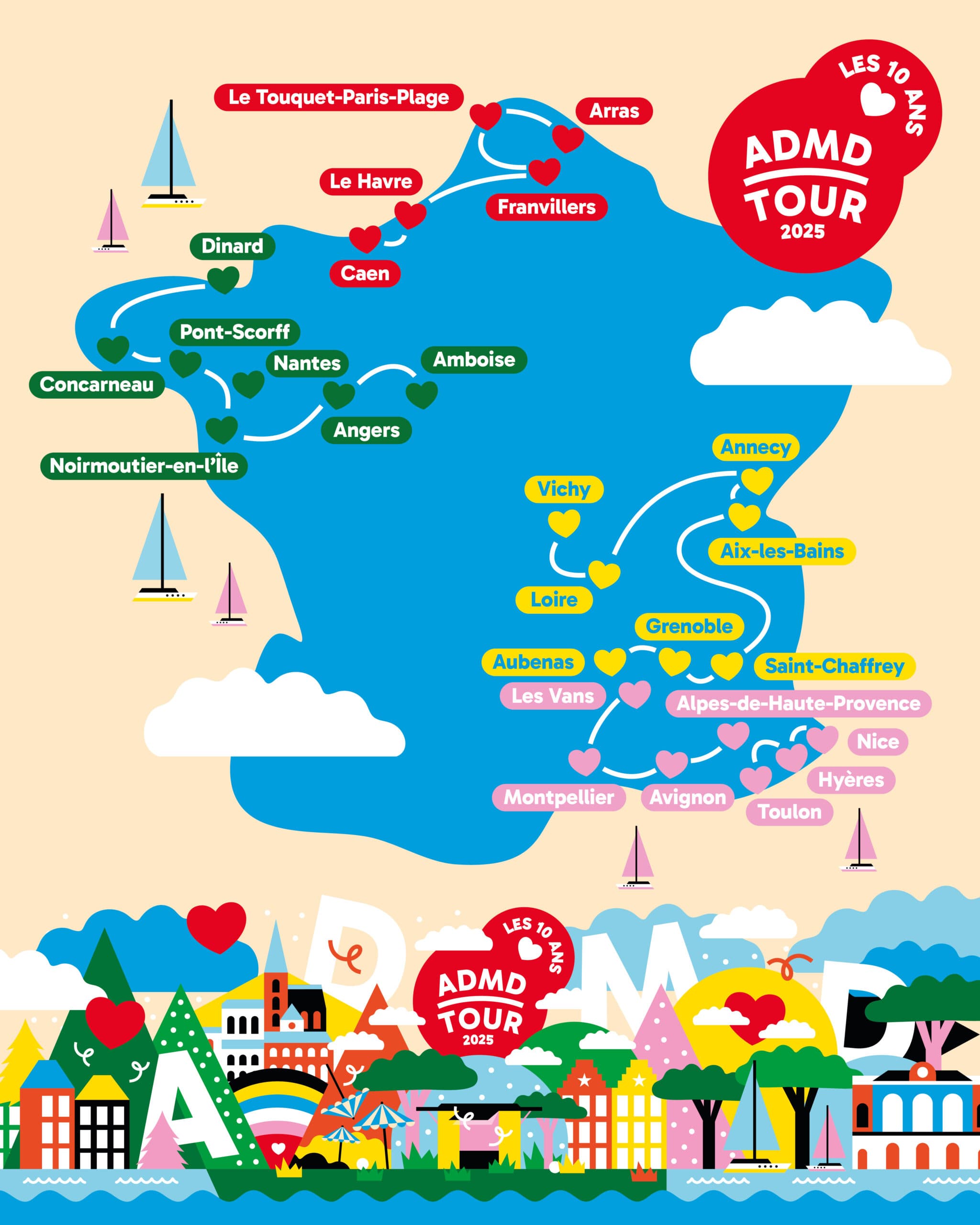 Affiche de l'édition 2025 de l'ADMD Tour